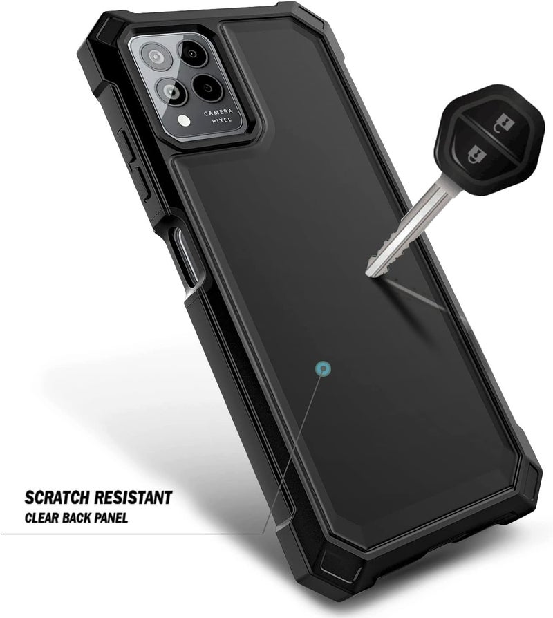 NZND Case for T-Mobile REVVL 6 Pro 5G / REVVL 6X Pro 5G with [Built-in Screen Protector], Full-Body Shockproof Protective Rugged Bumper Cover, Impact Resist Phone Case (Black) - Image 4